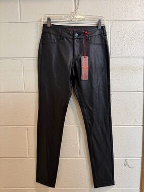 Liverpool Jeans Company Black Faux Leather Pants. Size 26/2
